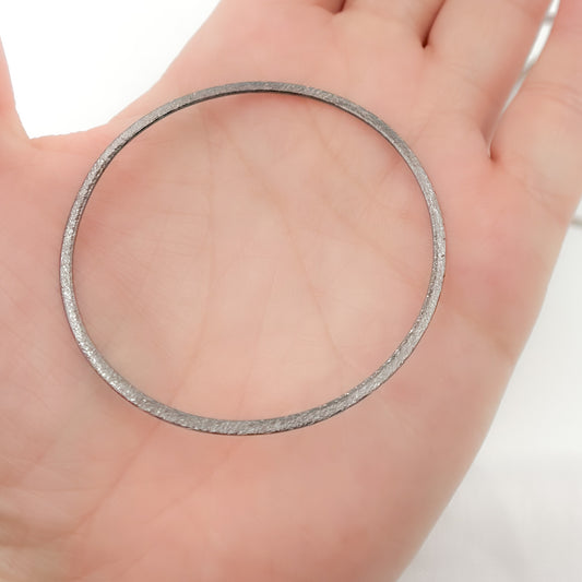 50MM Black Rhodium Sterling Silver Ring Connector