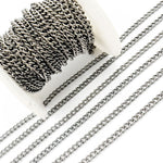Load image into Gallery viewer, Oxidized Sterling Silver Curb Chain