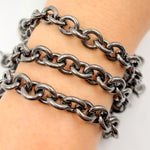 Load image into Gallery viewer, Black Rhodium Sterling Silver Cable Chain