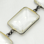 Load image into Gallery viewer, Crystal Large Rectangle Shape Bezel Oxidized Wire Chain.