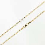 Load image into Gallery viewer, 100HVR5614000. 14K Solid Yellow Gold Diamond-Cut Oval Rolo Hollow Chain Necklace