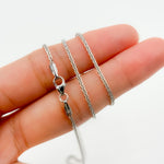 Load image into Gallery viewer, 035SP3TFWG. 14K White Solid Gold Wheat Chain