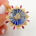Load image into Gallery viewer, 14K Solid Gold Round Heart Pendant