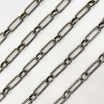 Load image into Gallery viewer, Black Rhodium Sterling Silver Long and Short Link Chain