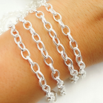 Load image into Gallery viewer, Sterling Silver Textured Oval Link Chain