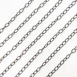 Load image into Gallery viewer, Black Rhodium Sterling Silver Cable Link Chain