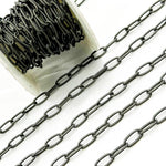 Load image into Gallery viewer, Black Rhodium Matt Sterling Silver Oval Link Chain