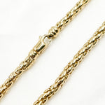 Load image into Gallery viewer, 14K Yellow Gold Hollow Franco Chain