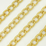 Load image into Gallery viewer, Gold Plated 925 Sterling Silver Textured Curb Link Chain