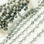 Load image into Gallery viewer, Coated Quartz Round Shape Oxidized Wire Chain.