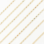 Load image into Gallery viewer, 14k Solid Yellow Gold Diamond Cut Oval Link Chain