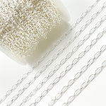 Load image into Gallery viewer, Sterling Silver Flat Marquise Shape Link Chain