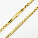 Load image into Gallery viewer, 135HVI0934000. 14k Solid Yellow Gold Venezian Box Link Chain