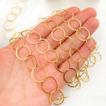 Load image into Gallery viewer, 14K Gold Filled Flat Round Link Chain