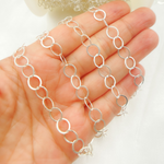 Load image into Gallery viewer, Sterling Silver Flat Round Link Chain