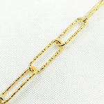 Load image into Gallery viewer, Y80DCGP. Gold Plated Sterling Silver Diamond Cut Paperclip Chain