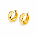 Load image into Gallery viewer, GER94. 14K Gold Smooth Hollow Hoop Earrings