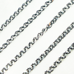 Load image into Gallery viewer, Black Rhodium 925 Sterling Silver Wheat Chain