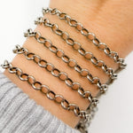 Load image into Gallery viewer, Sterling Silver Oxidized Rolo Chain