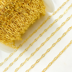 Load image into Gallery viewer, Gold Plated 925 Sterling Silver Textured Oval Link Chain.