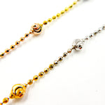 Load image into Gallery viewer, Sterling Silver Tri-Tone Necklace Satellite