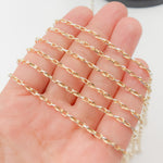 Load image into Gallery viewer, Gold Plated and White Sterling Silver Infinity Diamond Cut Cable Chain