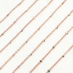 Load image into Gallery viewer, Rose Gold Plated 925 Sterling Silver Satellite Cube Chain