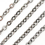 Load image into Gallery viewer, Black Rhodium Sterling Silver Cable Chain