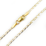 Load image into Gallery viewer, 14K Solid Yellow Gold Flat Open Curb Necklace