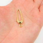 Load image into Gallery viewer, 30MM Gold-plated Sterling Silver Oval Clasp