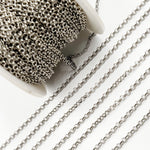 Load image into Gallery viewer, Oxidized Sterling Silver Rolo Chain
