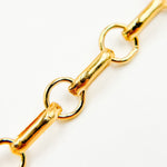 Load image into Gallery viewer, Gold Plated Silver Long and Short Link Chain