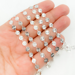 Load image into Gallery viewer, 925 Sterling Silver Diamond Cut Disc Link Chain.