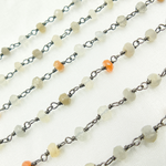 Load image into Gallery viewer, Multi Moonstone Wire Wrap Chain