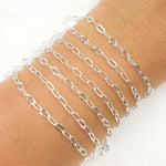 Load image into Gallery viewer, Sterling Silver Diamond Cut Marina & Smooth Oval Link Chain