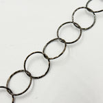 Load image into Gallery viewer, Black Rhodium Sterling Silver Diamond Cut Round Link Chain