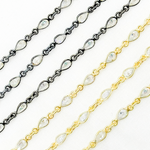 Load image into Gallery viewer, Cubic Zirconia Pear Shape Connected Chain