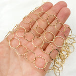 Load image into Gallery viewer, 14K Gold Filled Hammered Round Link Chain