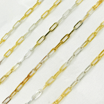 Load image into Gallery viewer, Gold Plated Sterling Silver Flat Paperclip
