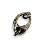 Load image into Gallery viewer, 17MM Black Rhodium Sterling Silver Oval Clasp