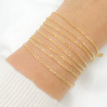 Load image into Gallery viewer, 030SPLT4BYFT. 14K Solid Gold Wheat Chain by the Foot