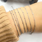 Load image into Gallery viewer, Oxidized Sterling Silver Satellite Chain