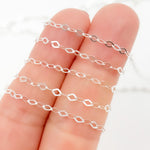 Load image into Gallery viewer, Sterling Silver Flat Rhomb Link Chain