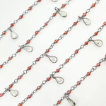 Load image into Gallery viewer, Garnet & CZ Dangle Oxidized Wire Chain