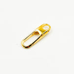 Load image into Gallery viewer, 15MM Gold-Plated Shiny Sterling Silver Oval Clasp