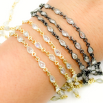 Load image into Gallery viewer, Cubic Zirconia Pear Shape Connected Chain