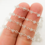Load image into Gallery viewer, Aquamarine Sterling Silver Wire Chain