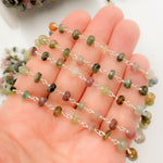 Load image into Gallery viewer, Multi Tourmaline Sterling Silver Wire Chain