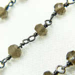Load image into Gallery viewer, Smoky & Black Gem Stone Wire Wrapped Chain