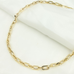 Load image into Gallery viewer, 14K Yellow Hollow Gold Flat Paperclip Chain